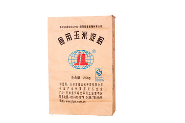 China Kraft Paper Stand Up Pouches Valve Sealed Bags For Food Storage / Coffee Packaging supplier