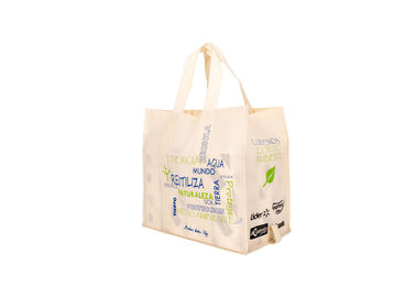 China Square Bottom White Non Woven Bag With Eco Friendly Laminated Fabric Material supplier