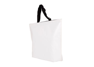 China Laminated Non Woven Polypropylene Bags , White Recycle Custom Printed Shopping Bags supplier
