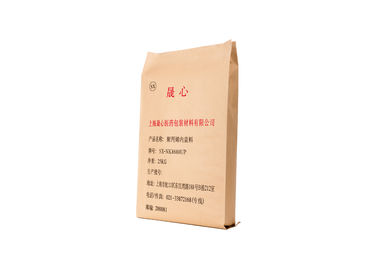 China Kraft Paper BOPP Laminated Bags With Sewn / Block Bottom 25kg Load Weight supplier