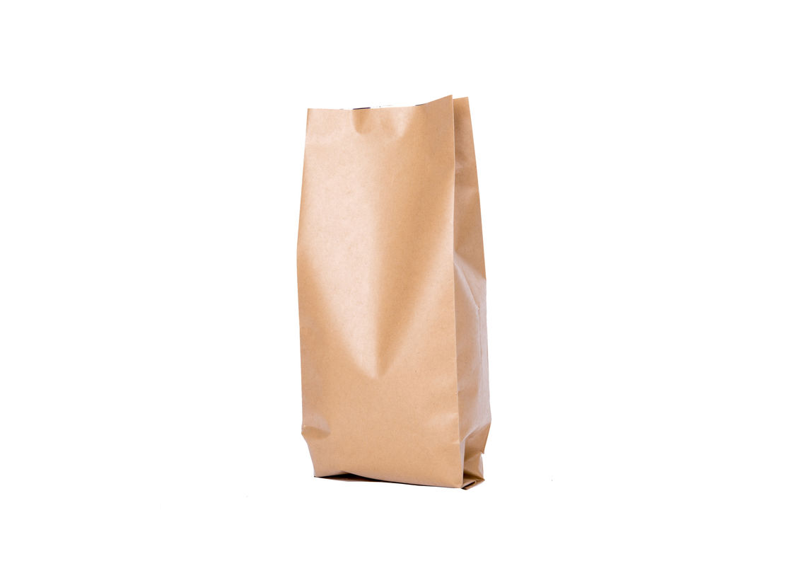 Brown White Kraft Paper Plastic Paper Bags Wholesale UV Priting 17 Thread Thick