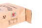 Kraft Paper Stand Up Pouches Valve Sealed Bags For Food Storage / Coffee Packaging supplier