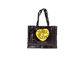 Black Foldable Non Woven Shopping Bags Eco Friendly With Bopp Plastic Woven Fabric supplier