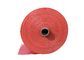 Red Polypropylene Woven Fabric Roll For PP Woven Bags / Sacks Breathable Anti Pull supplier