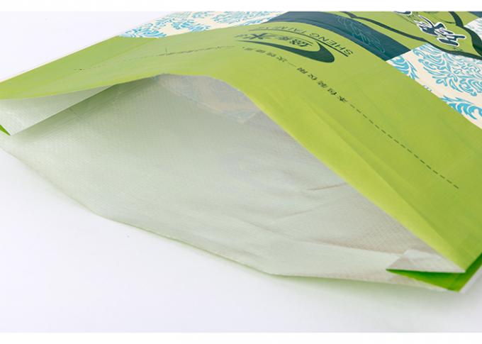 PP Woven Plastic Packaging Materials For Food / Rice Packing Bags 15kg Side Gusset