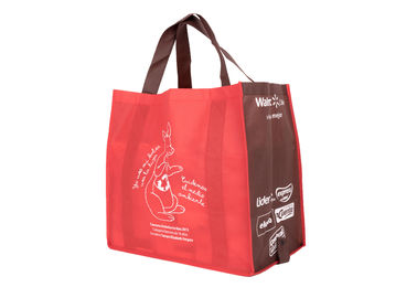 China Supermarket Folding Shopping Woven Shopping Bags For Grocery Store Custom Reusable supplier
