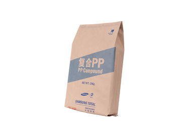 China Pp Woven Plastic Compound Stand Up Food Pouches , white / brown Custom Kraft Paper Bags supplier