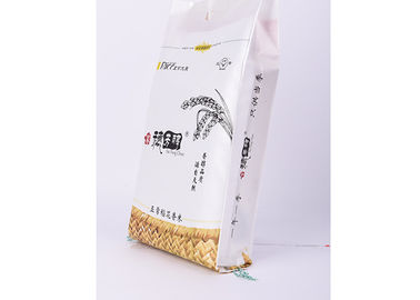 China White Rice Packaging Bags with Thread Sewing Sealing 5kg 48 cm * 23 cm Size supplier