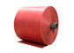 Red Polypropylene Woven Fabric Roll For PP Woven Bags / Sacks Breathable Anti Pull supplier