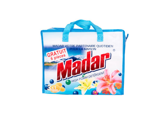 Recycle Environmental Blue Non Woven Shopping Bags With Custom Printed Logo