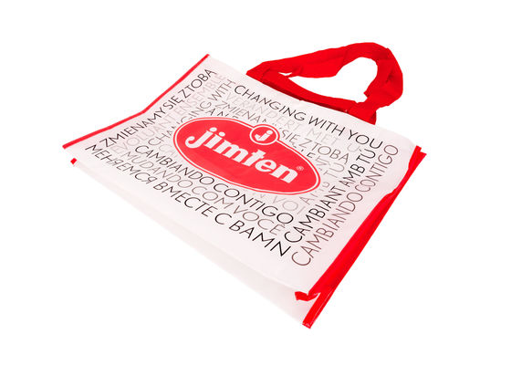 Colorful PP Woven Laminated Custom Reusable Bags , Friendly Foldable Non Woven Packaging Bags
